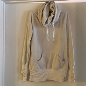 Lululemon White Fleece Cowlneck Pullover